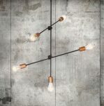 Lampa wisząca STICKS  6270 Nowodvorski RETRO Minimalistyczna 5 źródeł światła czarno-miedziana - 3