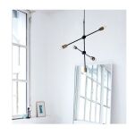Lampa wisząca STICKS  6270 Nowodvorski RETRO Minimalistyczna 5 źródeł światła czarno-miedziana - 4