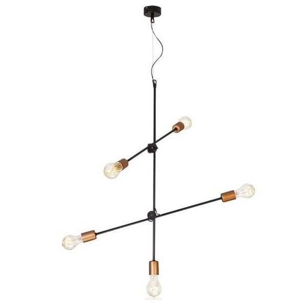 Lampa wisząca STICKS  6270 Nowodvorski RETRO Minimalistyczna 5 źródeł światła czarno-miedziana