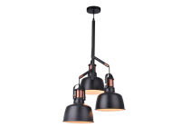 Lampa wisząca DARLING 3 AZ2147 Wykonana w stylu retro/industrial czarna - 2