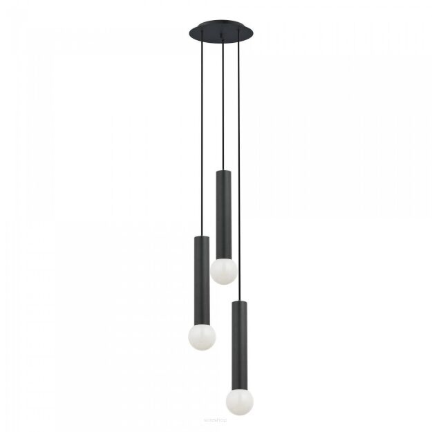 Lampa wisząca Baton III 3xE27 czarna 7856