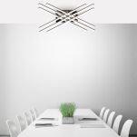 Plafon CROSS PL99829-6  Zuma Line Skrzyżowane listwy LED chrom 48W - 2
