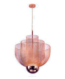 Lampa wisząca LED MESH BRASS 60 cm MD-7026 – 600 ażurowy klosz nowoczesna