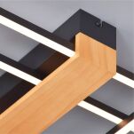 C230624202A MINAR LAMPA SUFITOWA CZARNA+DREWNO/BLACK+WOOD ZUMALINE - 3