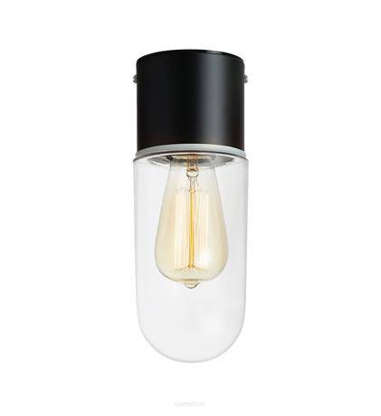 Lampa sufitowa ZEN CLEAR IP 44 1L Czarny/Transparentny 107796  łazienkowa minimalistyczna