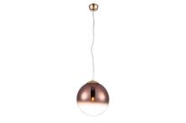 Lampa wisząca IRIS 40 AZ3110 Azzardo Nowoczesna dwukolorowa kula ze szkła miedziany / transparentny - 2