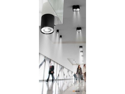 Lampa sufitowa plafon NEOS 1 AZ0606 Azzardo Techniczna tuba o wysokości 12 cm biały-aluminium