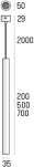Lampa wisząca STIK 35.700 ZW LED 5.1766 Labra - 3