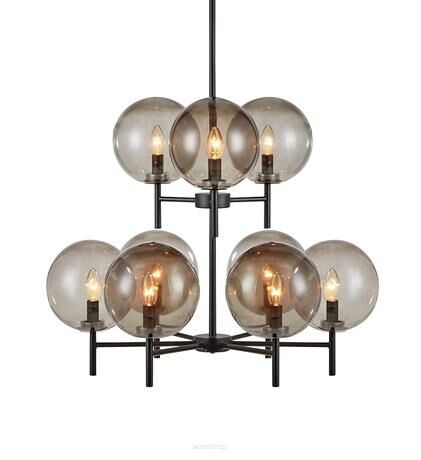Lampa wisząca CROWN 107921 Markslojd CZARNA PODSTAWA  KLOSZE KULISTE
