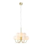 Lampa wisząca BIANCO 107994 Markslojd złota podstawa z białymi kulistymi kloszami  - 2