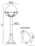 Lampa zewnętrzna stojąca KULE Z KOSZYKIEM 200 K 5002/3/KPO SU-MA   - 5
