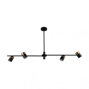 Lampa wisząca Elice PND-58892-4-BK-BRO Italux