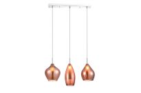 Lampa wisząca AMBER MILANO 3 AZ3078  Azzardo Opływowe szklane klosze w kolorze miedzi zjawiskowa różne kształty - 2
