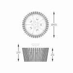 Lampa sufitowa złota BACH Zuma Line C0547-05H-F9AC - 2