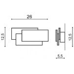Lampa ścienna kinkiet CLOVER SQUARE AZ2198 Azzardo Geometryczna o czarnym wykończeniu LED  - 4
