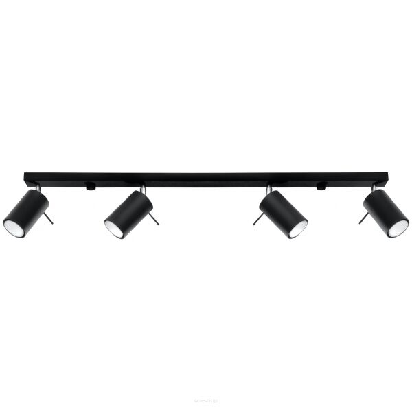 Lampa Sufitowa Listwa Plafon RING 4L Czarny LED SOLLUX LIGHTING SL.0332