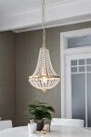 Lampa wisząca GRÄNSÖ 106118  Markslojd Styl pałacowy glamour złota  30 cm - 2