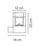 Kinkiet elewacyjny FAN KWADRAT FKW-K100 SU-MA CIEMNY POPIEL - 5
