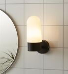Kinkiet ZEN OPAL 1L Czarny/Biały 107801 obok lustra łazienkowego - 2