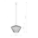 Lampa wisząca Wave E27 czarna 8858 - 2