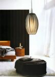Lampa wisząca ELBA AZ0158 Azzardo Designerska z nietypowym karbowanym kloszem w kolorze brązowym  - 2