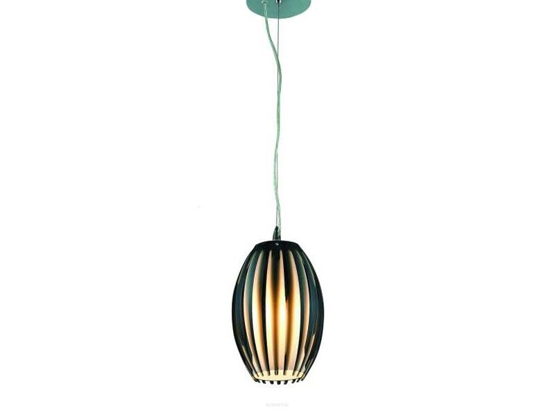 Lampa wisząca ELBA AZ0158 Azzardo Designerska z nietypowym karbowanym kloszem w kolorze brązowym 