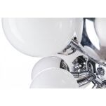 Lampa wisząca NOBLE AZ0110 Azzardo Ekstrawagancka i nietuzinkowa metalowa podstawa szklane klosze w kolorze białym i chromu - 5