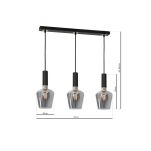 Lampa wisząca ROMA BLACK 3xE27 MILAGRO MLP6485  - 3