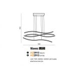 Lampa wisząca WAVES AZ2913 Azzardo 4 falowane listwy prezentujące się gustownie a zarazem minimalistyczne - 2