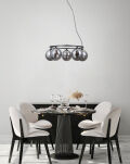 Lampa wisząca Molite PND-1098-5R-BK Italux - 2