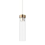 Lampa wisząca GEM P0389-01D-F7AC Zuma Line Szklana tuba z kryształkami złota - 2