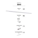 3041 Zestaw 1 szynoprzewody white jednoobwodowy ZUMALINE - 2