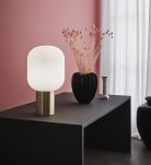 Lampa stołowa BROOKLYN 107868 Markslojd skandynawska złota podstawa prosta  - 3
