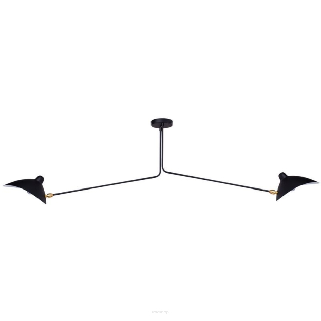 Lampa wisząca dwuramienna 2L  CRANE P8702 nowoczesna metalowa minimalistyczna