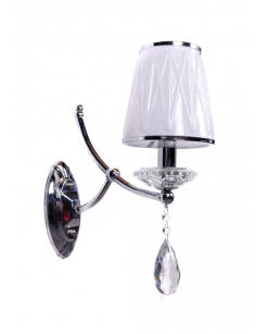 LAMPA ŚCIENNA KINKIET KRYSZTAŁOWY CHROMOWANY DOMINNI W1  LDW 9268-1 (CHR)