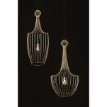 Lampa wisząca LUKSOR L 8847  Nowodvorski Ciekawy kształt i oryginalny druciany klosz - 2