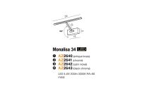 Lampa ścienna kinkiet MONALISA 34 AZ2641 Azzardo Elegancka idealna nad obraz chrome - 2