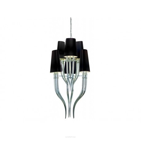 Lampa wisząca DIABLO 3+3 AZ1417 Azzardo Rozbudowana niestandardowa forma 12x E14 chrom / czarny