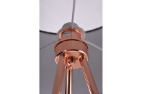 Lampa podłogowa FINN AZ3011 Azzardo Nowoczesna trójnożna podstawa w kolorze miedzi szary abażur - 2
