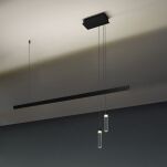 Lampa wisząca FUNAMBILUST 0059.32 Vivida International Czarna listwa + 2 tuby - 2