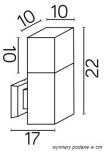 Kinkiet CUBE MAX CB-MAX K BL SU-MA ZEWNĘTRZNY WYS. 22 CM CZARNY - 2