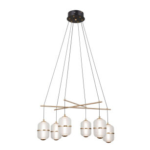 Lampa wisząca Alani PND-34375-6-BK Italux
