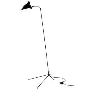 Lampa podłogowa CRANE-F1 czarna 160 cm F8701 duża nowoczesna ścięte klosze