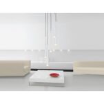 Lampa wisząca STYLO 5 AZ0208 Azzardo Smukłe stożkowe zwisy umieszczone na okrągłej podsufitce  biała - 4