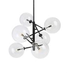 Lampa wisząca ANDREW 6L Czarny 107748 loft transparentne klosze - 2