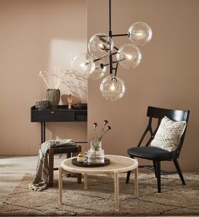 Lampa wisząca ANDREW 6L Czarny 107748 loft transparentne klosze