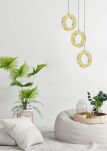Lampa wisząca zwis z kryształkami GIRONA złota LED Zuma Line MD3713-1-3GT - 6