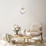 Lampa wisząca ROCK P0488-01F-U8AC Zuma Line Metal / szkło złote wykończenie - 2