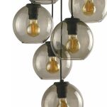 Lampa wisząca VETRO VII 9131 Nowodvorski Efektowna metal-dymione szkło  - 2