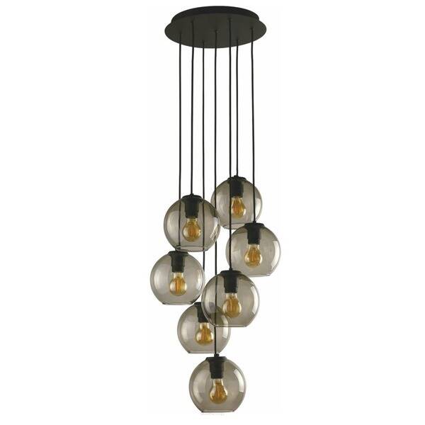 Lampa wisząca VETRO VII 9131 Nowodvorski Efektowna metal-dymione szkło 